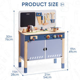 ROBUD Wooden Toy Workbench - Misty Blue