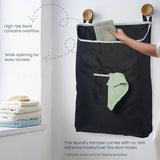 Door Hanging Laundry Bag - Black - XL