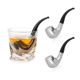 Pipe Whiskey Chillers, Gentlemen Pipe Set of 2