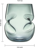 Khen Unbreakable Aerating Stemless Wine Glasses Set of 6-13 oz Pastel Glass