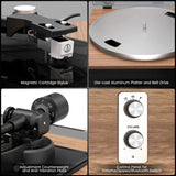 Angels Horn H019 Hi-Fi Bluetooth Turntable with Built-in Speakers vintage record player