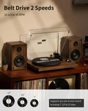 Angels Horn H00501 Hi-Fi Bluetooth Turntable with Stereo Bookshelf Speakers
