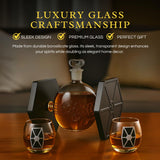 Dark Nova Interceptor Decanter Set | Handmade Glass | 17 Oz