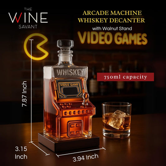 Arcade Machine Whiskey Decanter | Crystal Liquor Dispenser
