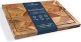 Handmade Acacia Wood Chopping Board – Large Chevron