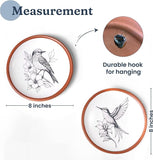 Hummingbird Terracotta Wall Plates Set of 2  8 Inch Decor (8 Units)