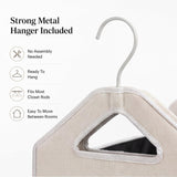 Dual Hamper Door Hanging Bag with Space-Saving Compartments, Beige
