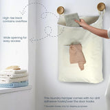 Door Hanging Laundry Bag - Beige - L