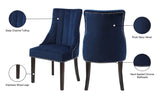 Oxford Velvet Dining Chair Set - Luxurious Curved Back, Deep Tufting & Chrome Nailheads for Elegance