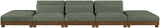 Turin - Chenille Fabric Upholstered Modular Sectional - Green