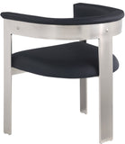 Romeo Dining Chairs Set of 2 - Contemporary Vegan Leather with Chrome Frame for Stylish Comfort