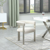Romeo Dining Chairs Set of 2 - Contemporary Vegan Leather with Chrome Frame for Stylish Comfort