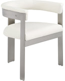 Romeo Dining Chairs Set of 2 - Contemporary Vegan Leather with Chrome Frame for Stylish Comfort