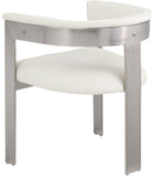 Romeo Dining Chairs Set of 2 - Contemporary Vegan Leather with Chrome Frame for Stylish Comfort