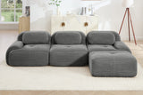 MIA 117'' 3-Seater Sofa with 1 Ottoman