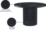 Belinda Dining Table - Stylish Round Solid Wood Design with Fluted Base for Contemporary Spaces
