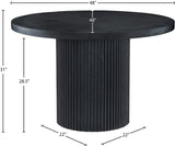 Belinda Dining Table - Stylish Round Solid Wood Design with Fluted Base for Contemporary Spaces