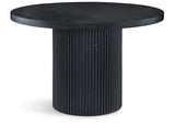 Belinda Dining Table - Stylish Round Solid Wood Design with Fluted Base for Contemporary Spaces