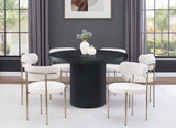 Belinda Dining Table - Stylish Round Solid Wood Design with Fluted Base for Contemporary Spaces