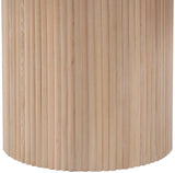 Belinda Dining Table - Stylish Round Solid Wood Design with Fluted Base for Contemporary Spaces