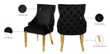 Tuft Luxurious Contemporary Dining Chair Set - Stunning Design with Gold Accents for Your Home