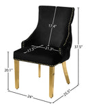 Tuft Luxurious Contemporary Dining Chair Set - Stunning Design with Gold Accents for Your Home