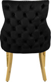 Tuft Luxurious Contemporary Dining Chair Set - Stunning Design with Gold Accents for Your Home