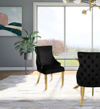 Tuft Luxurious Contemporary Dining Chair Set - Stunning Design with Gold Accents for Your Home