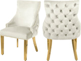 Tuft Luxurious Contemporary Dining Chair Set - Stunning Design with Gold Accents for Your Home