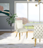 Tuft Luxurious Contemporary Dining Chair Set - Stunning Design with Gold Accents for Your Home