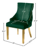 Tuft Luxurious Contemporary Dining Chair Set - Stunning Design with Gold Accents for Your Home