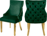 Tuft Luxurious Contemporary Dining Chair Set - Stunning Design with Gold Accents for Your Home
