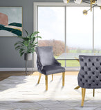 Tuft Luxurious Contemporary Dining Chair Set - Stunning Design with Gold Accents for Your Home