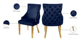 Tuft Luxurious Contemporary Dining Chair Set - Stunning Design with Gold Accents for Your Home