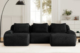 LAURENT 114" 3-Seater Sofa with 2 Ottomans