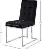 Alexis Contemporary Dining Chair Set - Plush Upholstered Seating with Chrome Base for Modern Homes