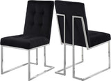 Alexis Contemporary Dining Chair Set - Plush Upholstered Seating with Chrome Base for Modern Homes