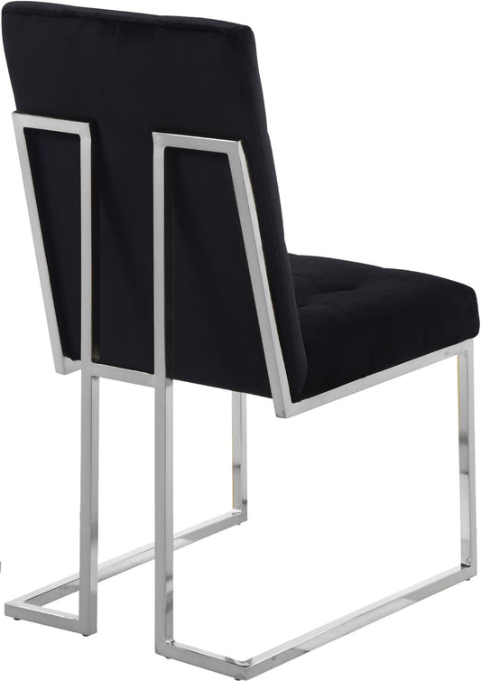 Alexis Contemporary Dining Chair Set - Plush Upholstered Seating with Chrome Base for Modern Homes