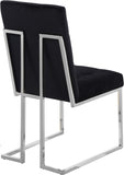 Alexis Contemporary Dining Chair Set - Plush Upholstered Seating with Chrome Base for Modern Homes