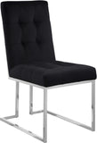 Alexis Contemporary Dining Chair Set - Plush Upholstered Seating with Chrome Base for Modern Homes