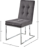 Alexis Contemporary Dining Chair Set - Plush Upholstered Seating with Chrome Base for Modern Homes