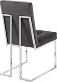 Alexis Contemporary Dining Chair Set - Plush Upholstered Seating with Chrome Base for Modern Homes