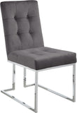 Alexis Contemporary Dining Chair Set - Plush Upholstered Seating with Chrome Base for Modern Homes