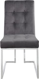 Alexis Contemporary Dining Chair Set - Plush Upholstered Seating with Chrome Base for Modern Homes