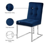 Alexis Contemporary Dining Chair Set - Plush Upholstered Seating with Chrome Base for Modern Homes