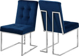 Alexis Contemporary Dining Chair Set - Plush Upholstered Seating with Chrome Base for Modern Homes