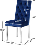 Juno Contemporary Dining Chair Set of 2 - Plush Upholstery with Stylish Chrome Base for Elegance