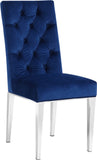 Juno Contemporary Dining Chair Set of 2 - Plush Upholstery with Stylish Chrome Base for Elegance
