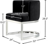 Gianna Velvet Dining Chair - Contemporary Retro Design with Plush Comfort and Stunning Gold Base
