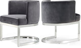 Gianna Velvet Dining Chair - Contemporary Retro Design with Plush Comfort and Stunning Gold Base